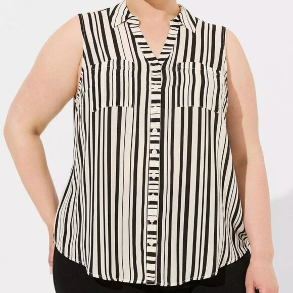 torrid Tops - NWT Torrid Madison Georgette Button-Up Sleeveless Shirt